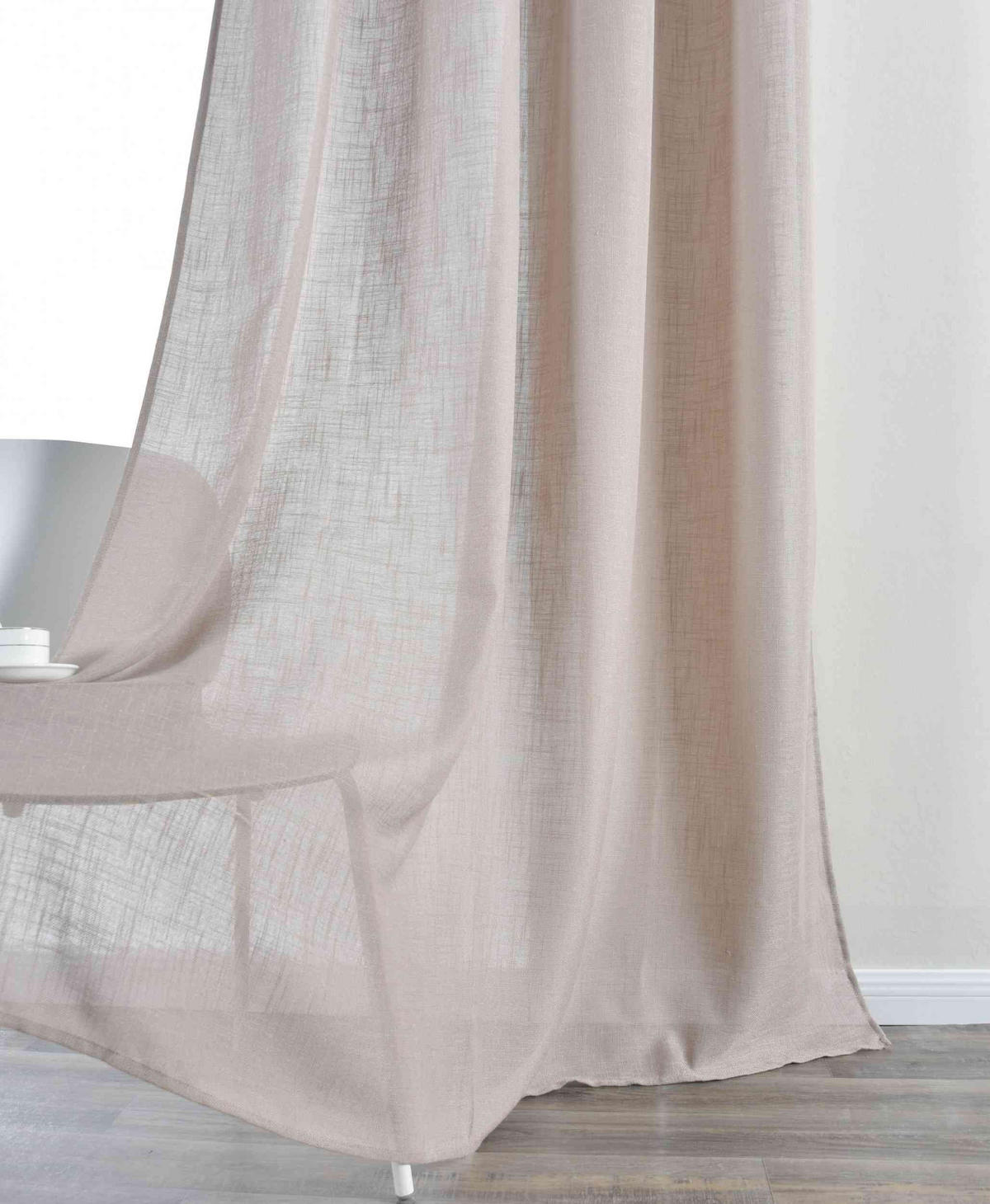 VORHANG 2ER SET »Essen« HxB 245x145 cm Sand - Sandfarben, Textil (145/245cm) - Gardinenbox