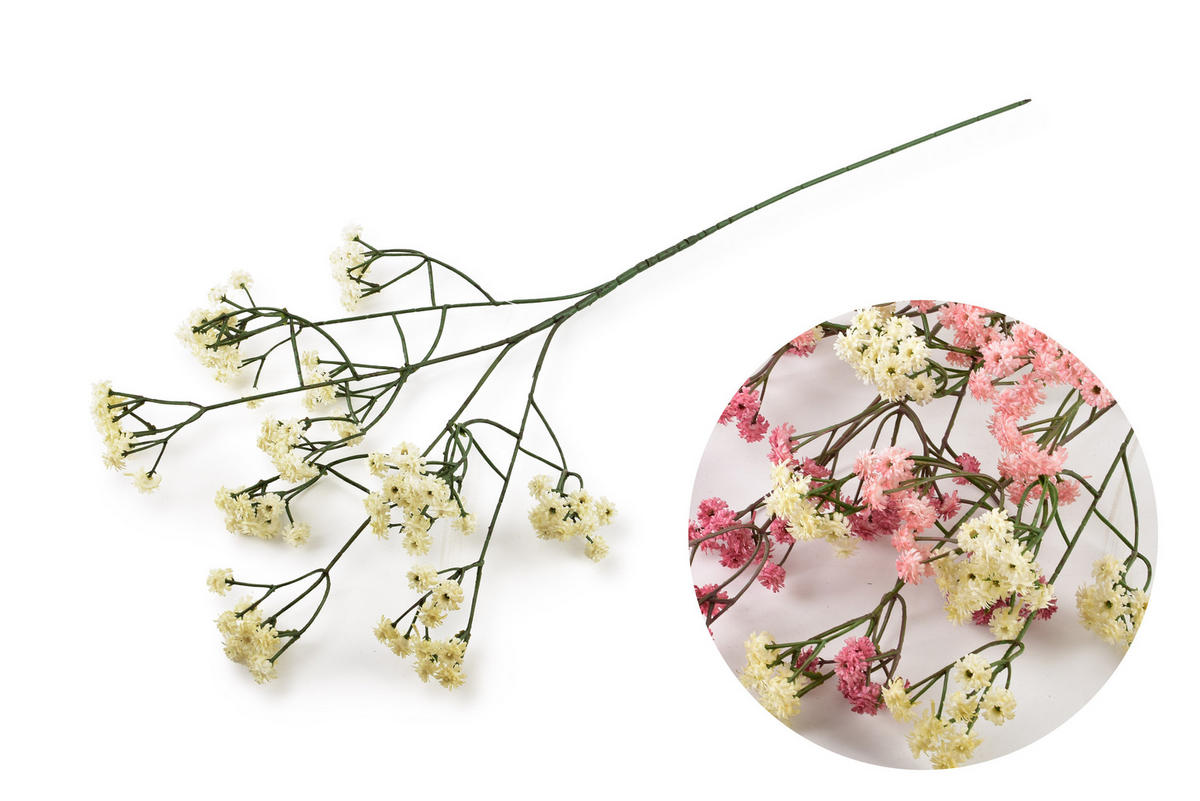 KUNSTBLUME Viridis Gipsputz Beige 60/60/60 cm Kunstoff - Beige, Kunststoff (60cm) - Mondex