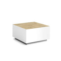 COUCHTISCH QUADRA - Eiche Artisan/Weiß, Holzwerkstoff (65/65/35cm) - Meblini