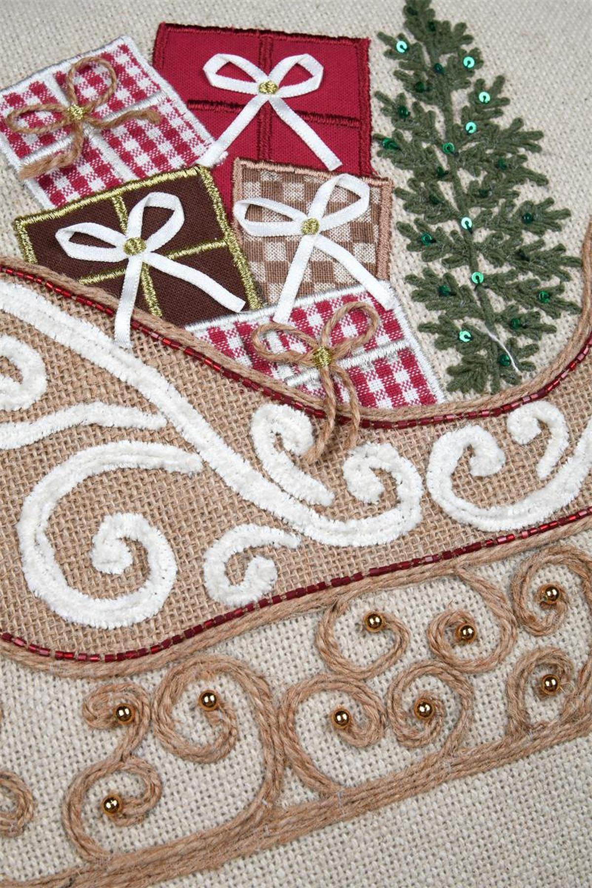 WEIHNACHTSKISSEN Print 45/45 cm - Multicolor, Naturmaterialen (45/45cm)