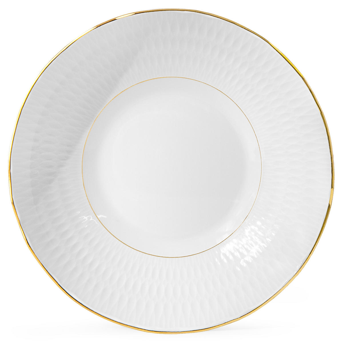 TELLER-SET SUPPENTELLER CMIELOW SOFIA 6-tlg aus Porzellan - Weiß, Keramik (22cm) - KONSIMO®