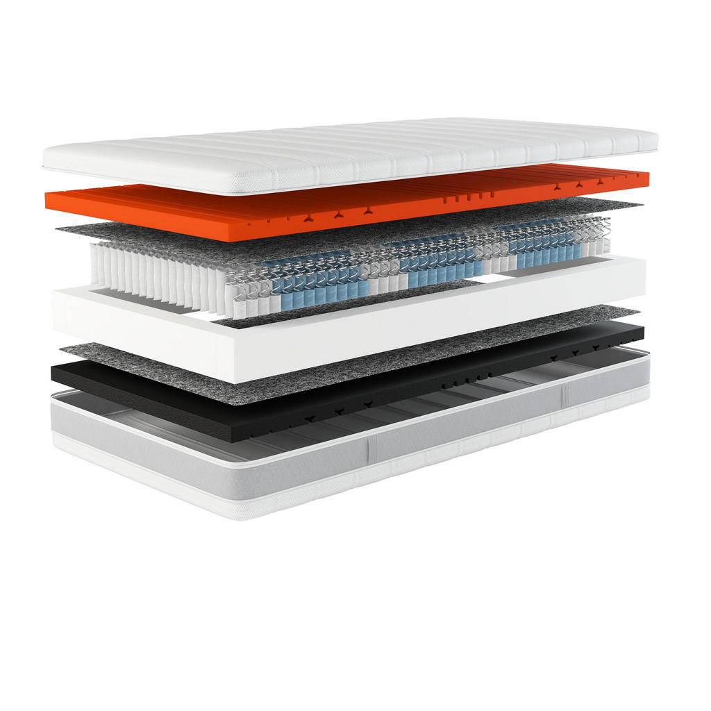 Thumbnail - Hn8 Schlafsysteme Taschenfederkern-Matratze, Weiß, Textil, H2 + H3, 120x200 cm, Schlafzimmer, Matratzen Shop, Matratzen,...