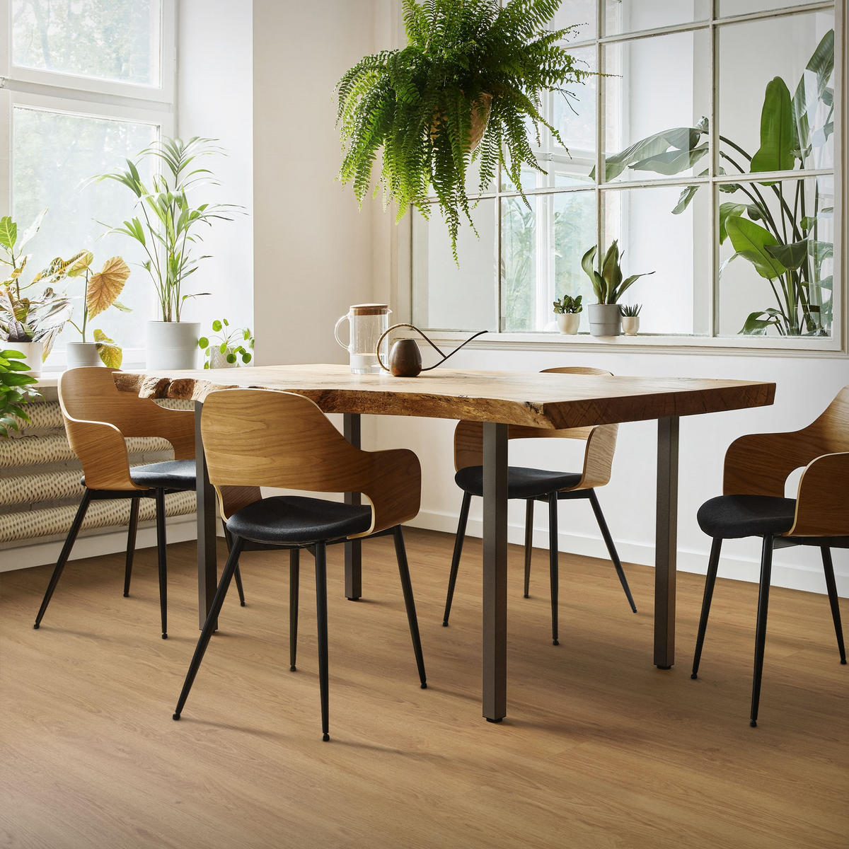 TISCHBEINE 4er Set I-Design H:72 cm Dunkelgrau 4x4 cm - Dunkelgrau, Metall (4/72/4cm) - ML-DESIGN