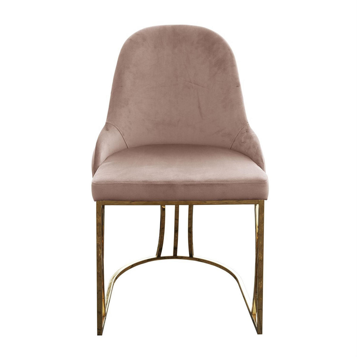 STUHL SOPHIE PIK - Beige/Goldfarben, Textil (51/90/60cm) - Lookway