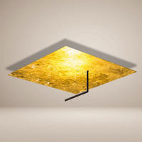 LED-WAND-/DECKENLAMPE Edge Blattgold 62x62cm - Goldfarben, Metall (62/62/16cm) - s.luce