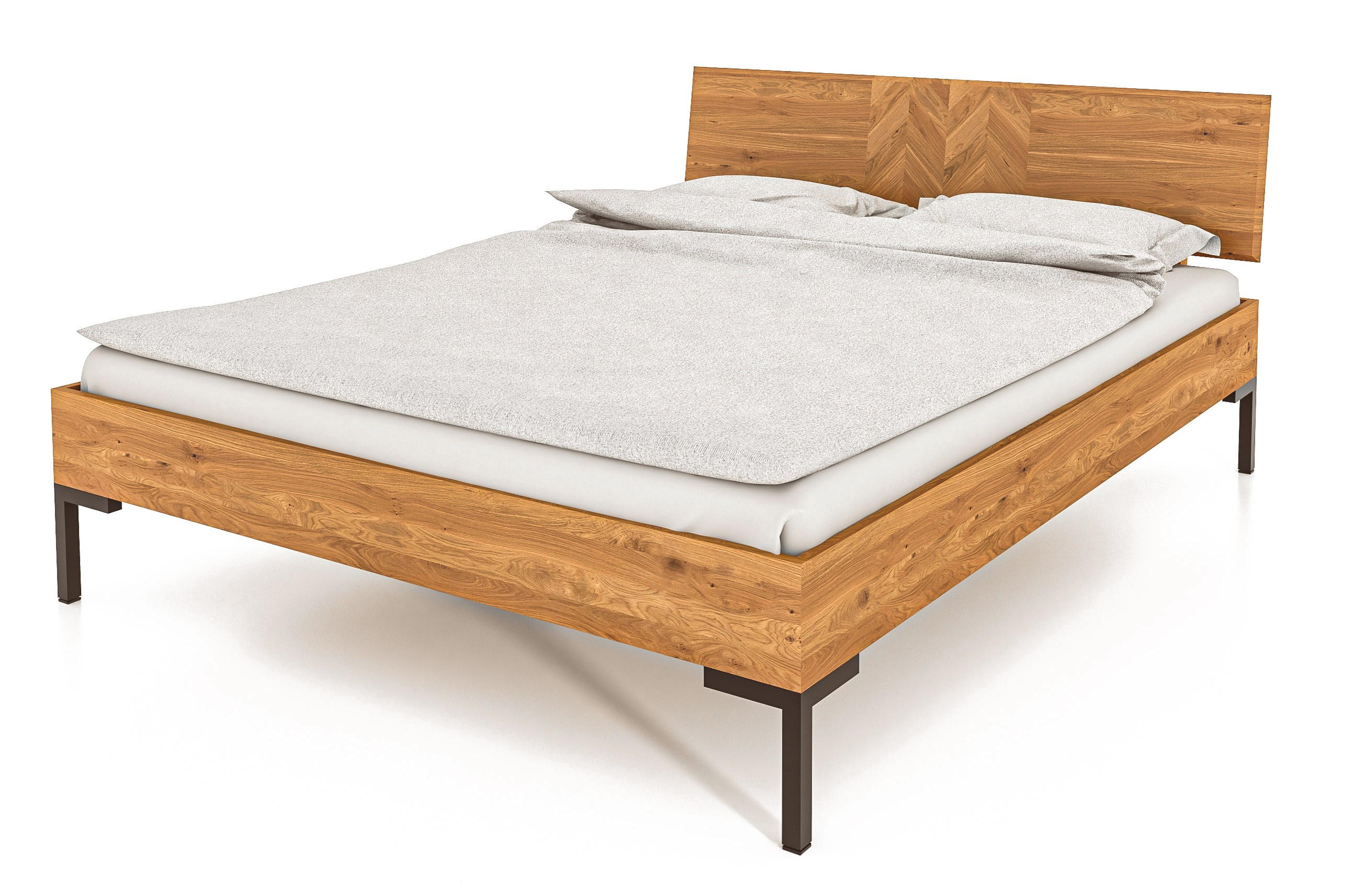 BETT LEON 2 200x200 Wildeiche - Wildeiche, Holz (200/200cm) - byoak
