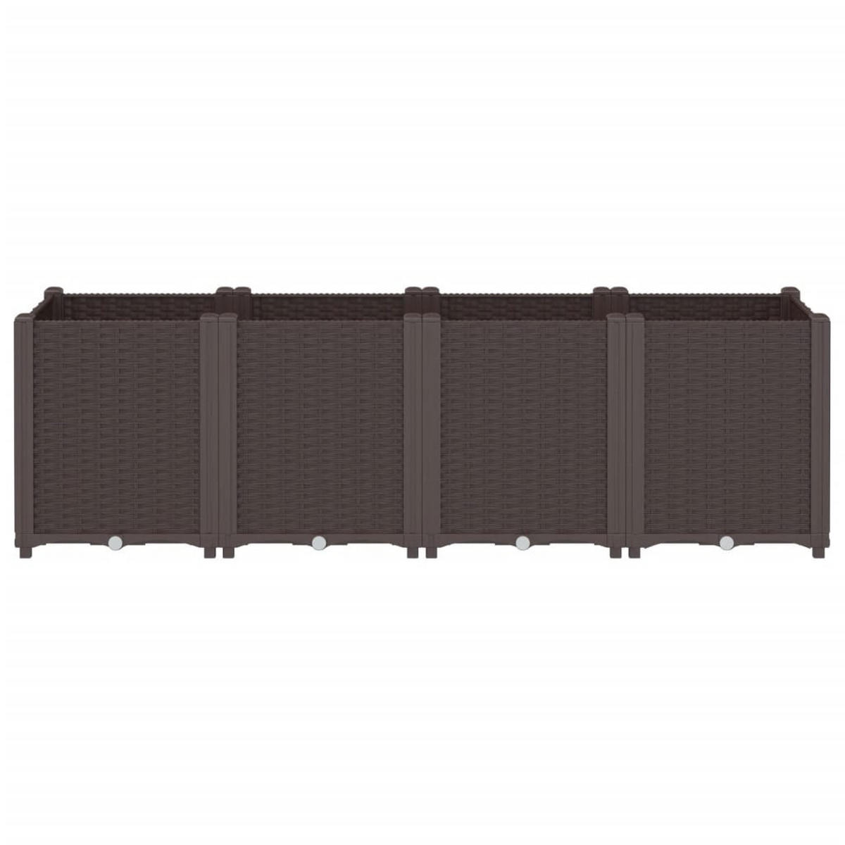 PFLANZKÜBEL Braun 160/40/53 Cm PP - Braun, Kunststoff (40/53/160cm) - vidaXL