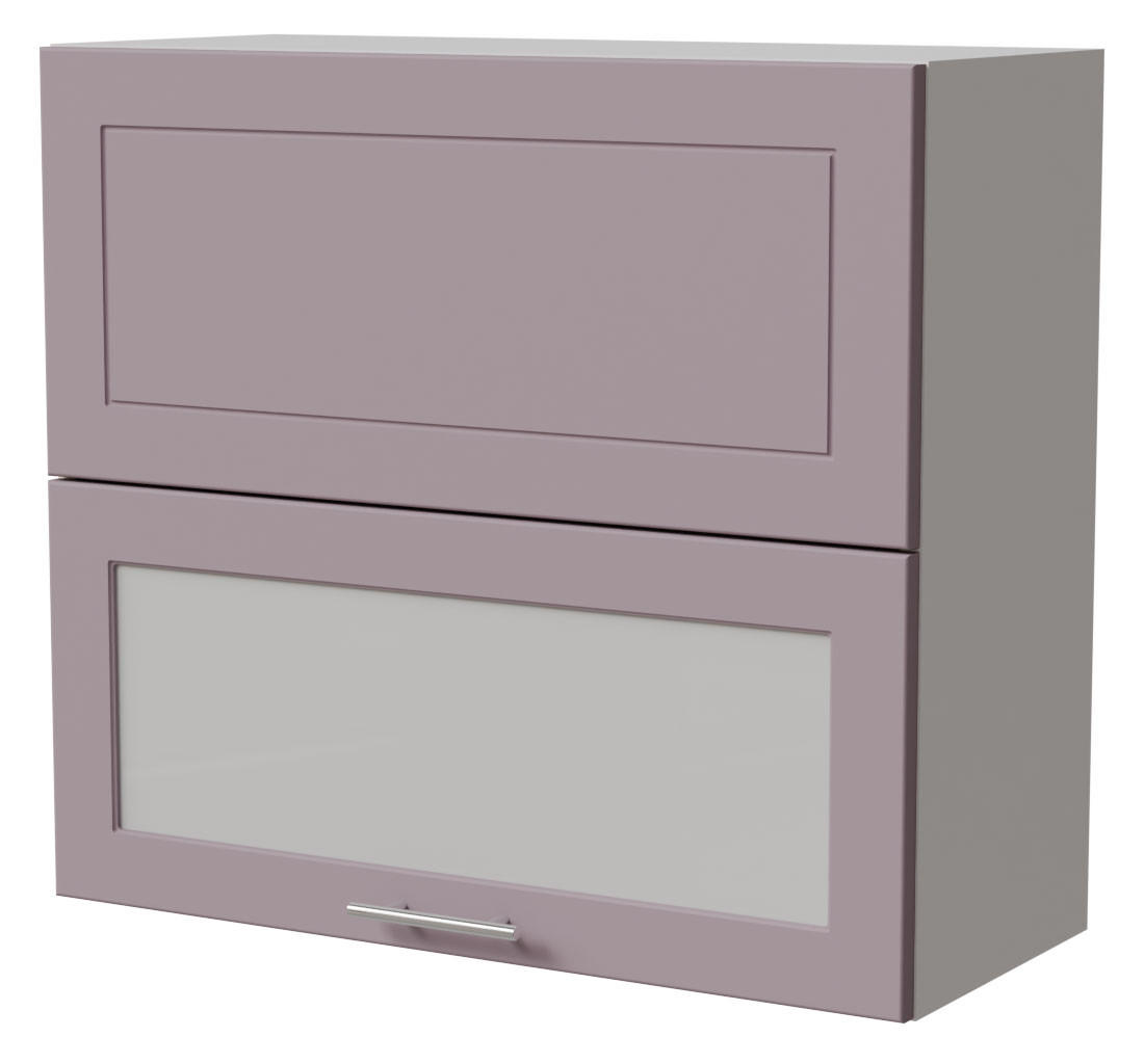 KLAPPHÄNGESCHRANK Bari W8BS/80-AV Weiß / RAL 4009 pastellviolett 80 / 32,5 / 72cm - Violett/Weiß, Holz/Holzwerkstoff (80/72/32.5cm) - Feldmann-Wohnen