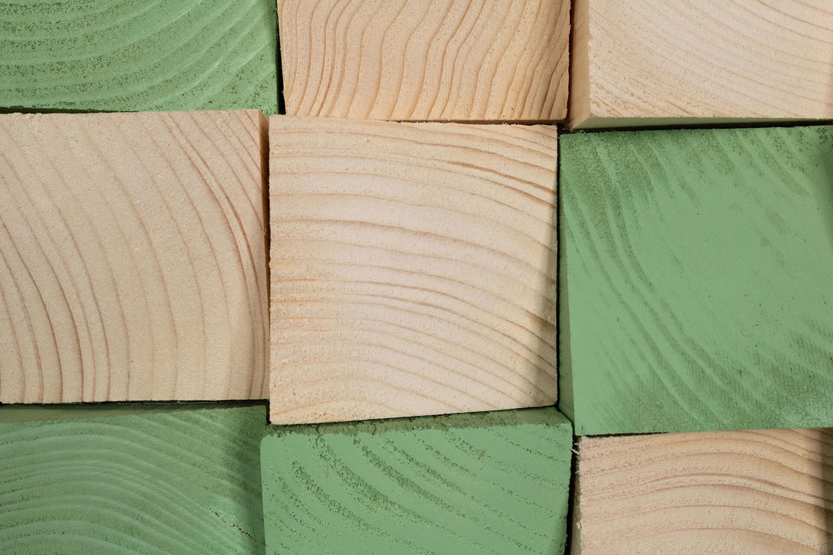 HOLZBILD Grün 98/55 cm - Grün, Holz (8/55cm) - KUNSTLOFT