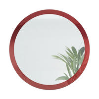 SPIEGEL Globe Bordeaux Hochglanz - Bordeaux, Holzwerkstoff (80/80/2cm) - Vladon