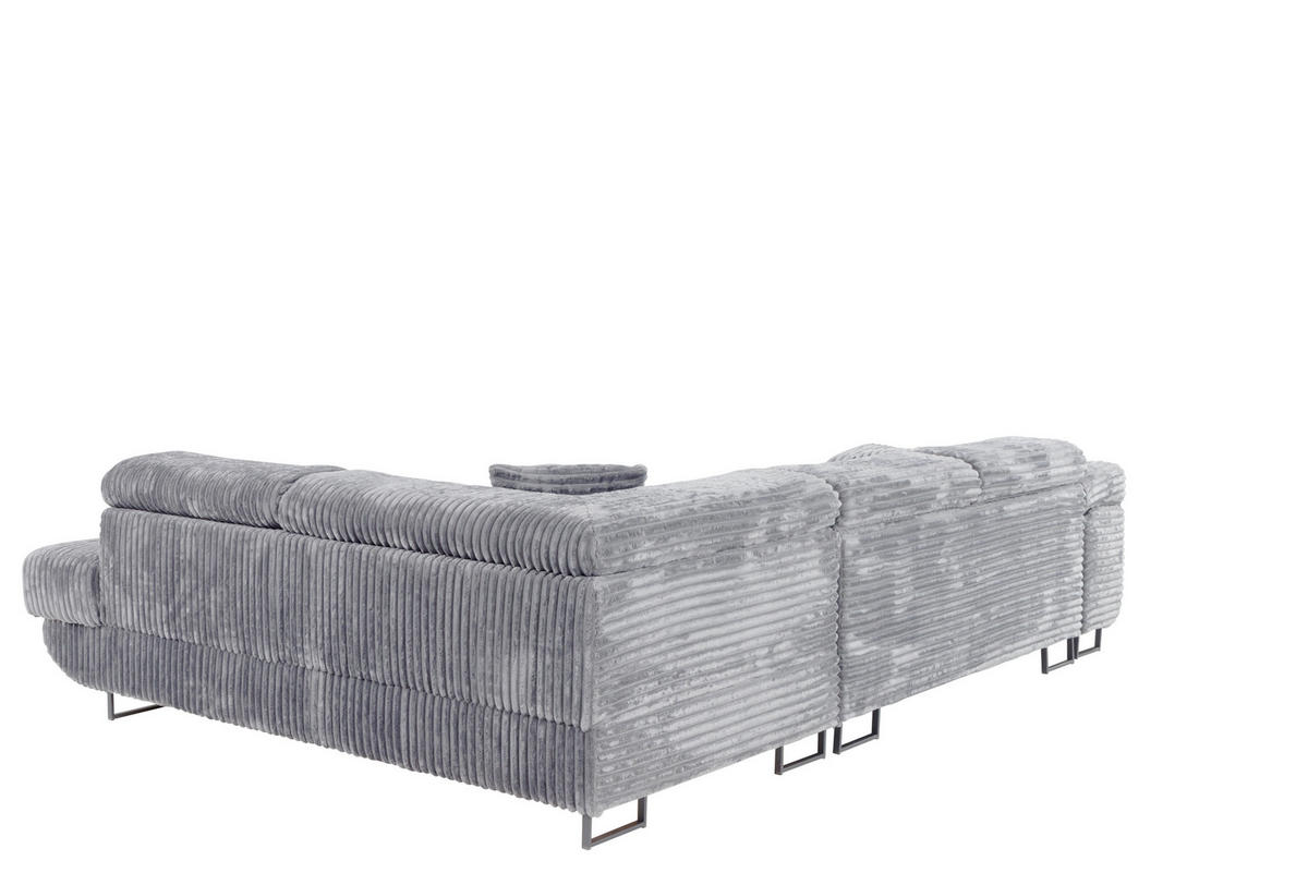 ECKSOFA SERENA L Rechts mit Stauraum, Hellgrau - Hellgrau, Textil (205/275cm) - KS Home Concept