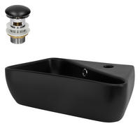 WASCHBECKEN - Schwarz, Keramik (27/15/45cm) - ML-DESIGN
