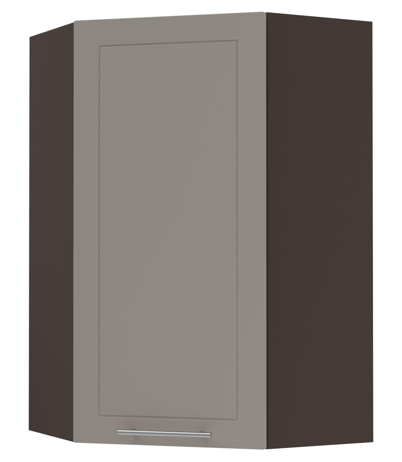 KÜCHENHÄNGESCHRANK Kvantum W4/10/60 Beige Matt / Lava Matt 60 / 60 / 96cm - Dunkelgrau/Beige, Holz/Holzwerkstoff (60/96/60cm) - Feldmann-Wohnen