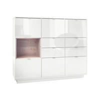 HIGHBOARD Metro Einsatz in Eiche Nordic - Silbereichenfarben, Holzwerkstoff (153/123/38cm) - Vladon