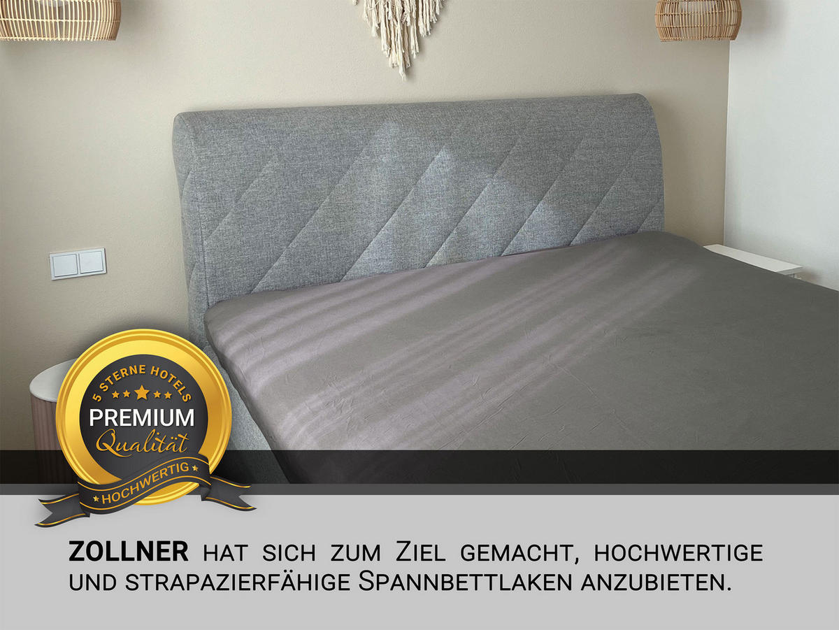 SPANNBETTLAKEN, 140x200 cm, 100% Baumwolle, Braun - Braun, Textil (140/200cm) - Zollner