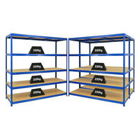 SCHWERLASTREGAL Giant Elephant 3er-Set mit 3x 180x180x60 cm Fachlast 200 kg Blau - Blau, Metall (540/180/60cm) - PROREGAL