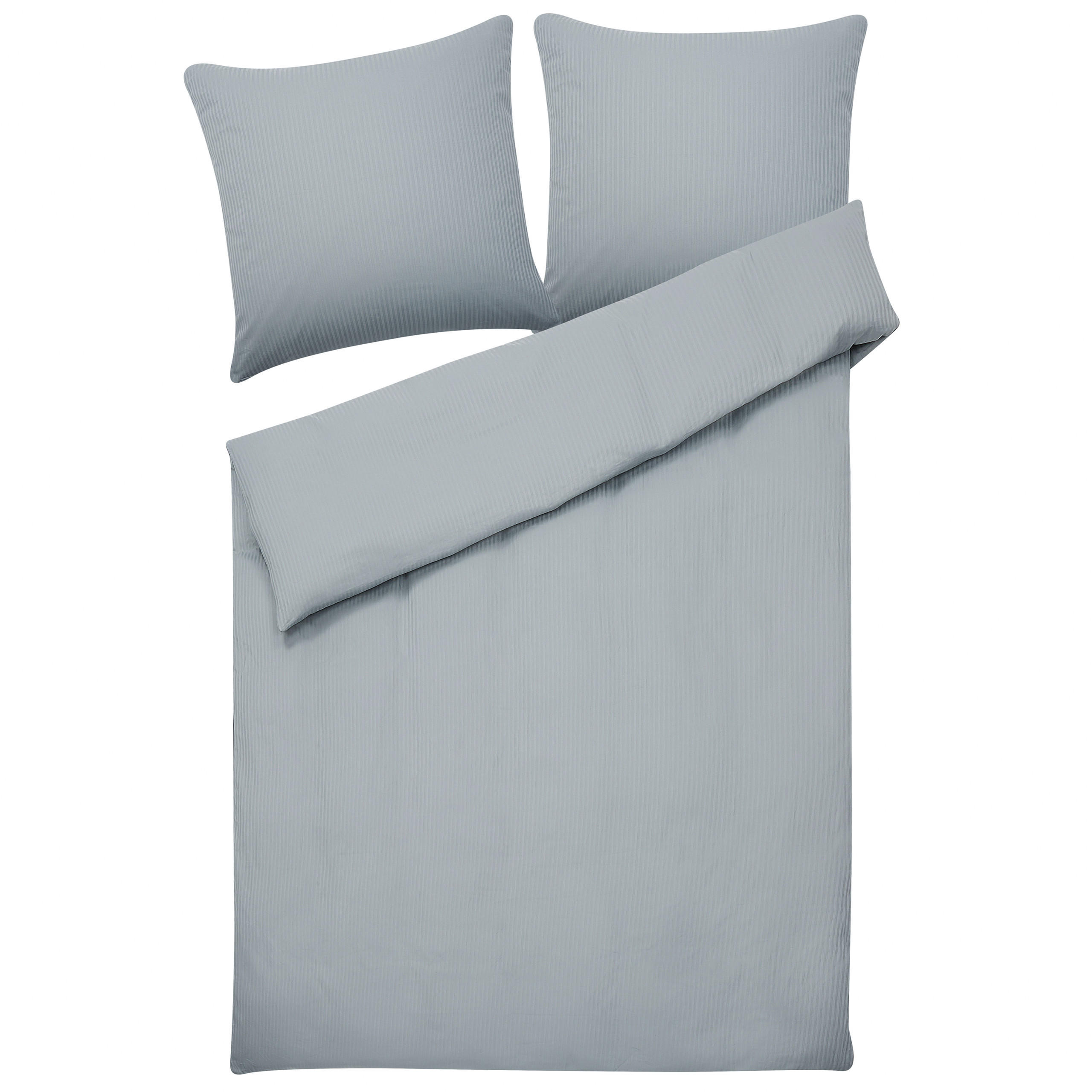 BETTWÄSCHE SET Avondale 155x220 cm - Grau, Textil (155/220cm) - Beliani