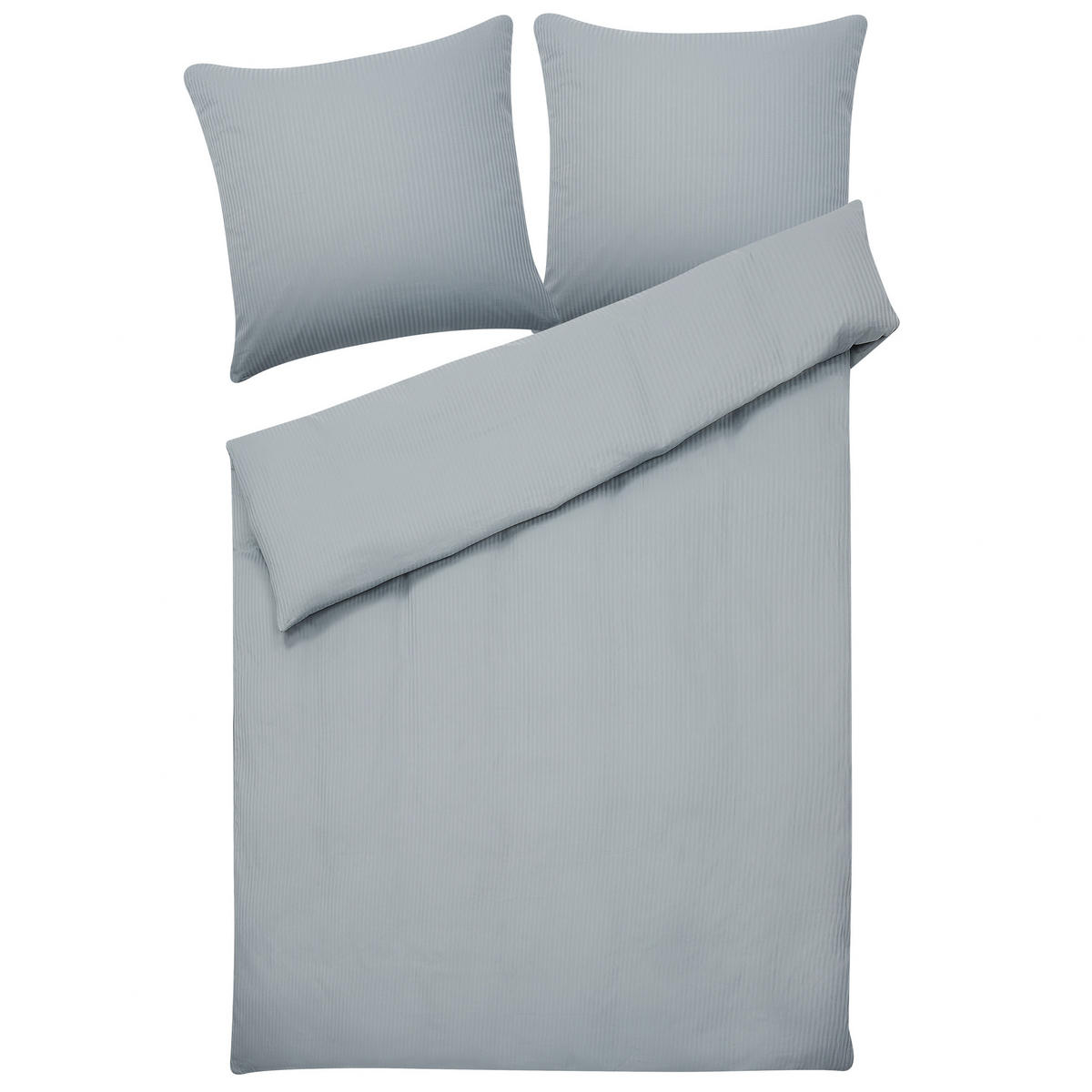 BETTWÄSCHE SET Avondale 155x220 cm - Grau, Textil (155/220cm) - Beliani