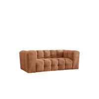 SOFA 2-Sitzer, Komfort, BALOO, stoff Schenille & Bouclé, Orange - Orange, Holz (196/75/106cm) - Kaiser Möbel