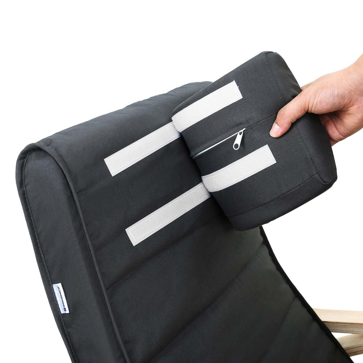 SCHAUKELSTUHL RELAXSTUHL - Grau, Holzwerkstoff (115/91/67cm) - Hansiro