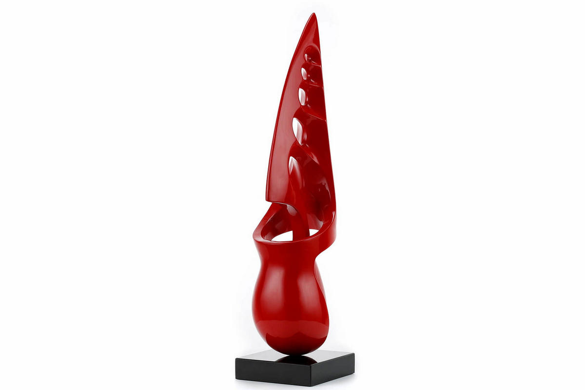 SKULPTUR Rot 15/56 cm - Rot, Stein (3/56/15cm) - KUNSTLOFT