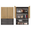 BADEZIMMER-HÄNGESCHRANK POLA MINI DK - ANTHRAZIT EICHE ARTISAN - Anthrazit/Eiche Artisan, Holzwerkstoff (64/90/30cm) - CDF