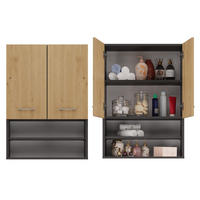 BADEZIMMER-HÄNGESCHRANK POLA MINI DK - ANTHRAZIT EICHE ARTISAN - Anthrazit/Eiche Artisan, Holzwerkstoff (64/90/30cm) - CDF