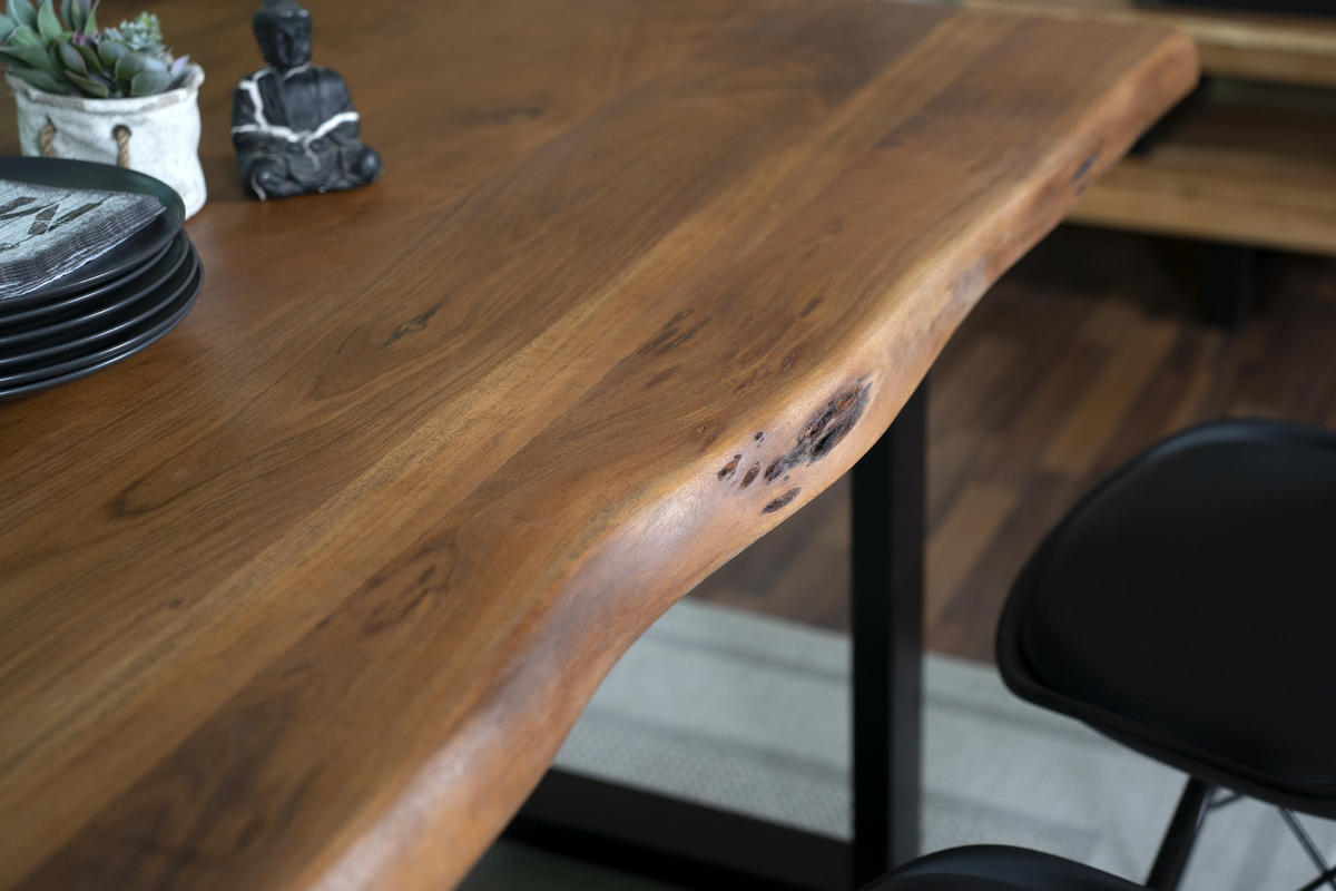 ESSTISCH CALI - Schwarz/Braun, Holz/Metall (100/260/77cm) - SAM