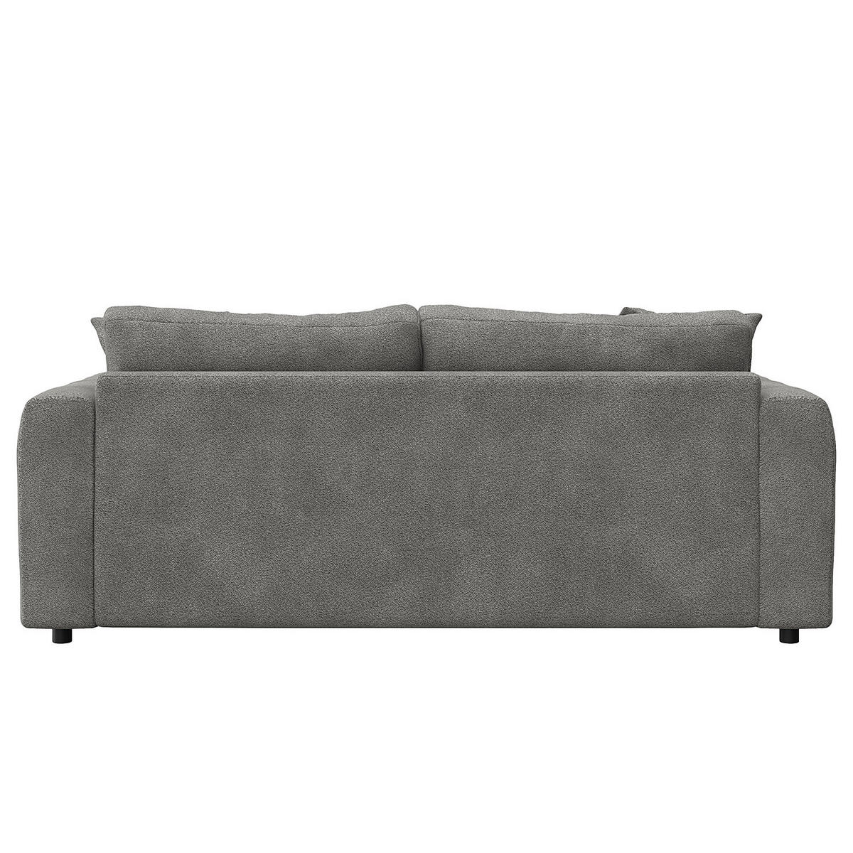 2,5-SITZER SOFA - Schwarz/Grau, Kunststoff/Textil (189/79/106cm) - home24