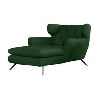 LONGSEAT CHAMRE Smaragdgrün Cord - Smaragdgrün/Schwarz, Textil/Metall (130/95/160cm) - KAWOLA