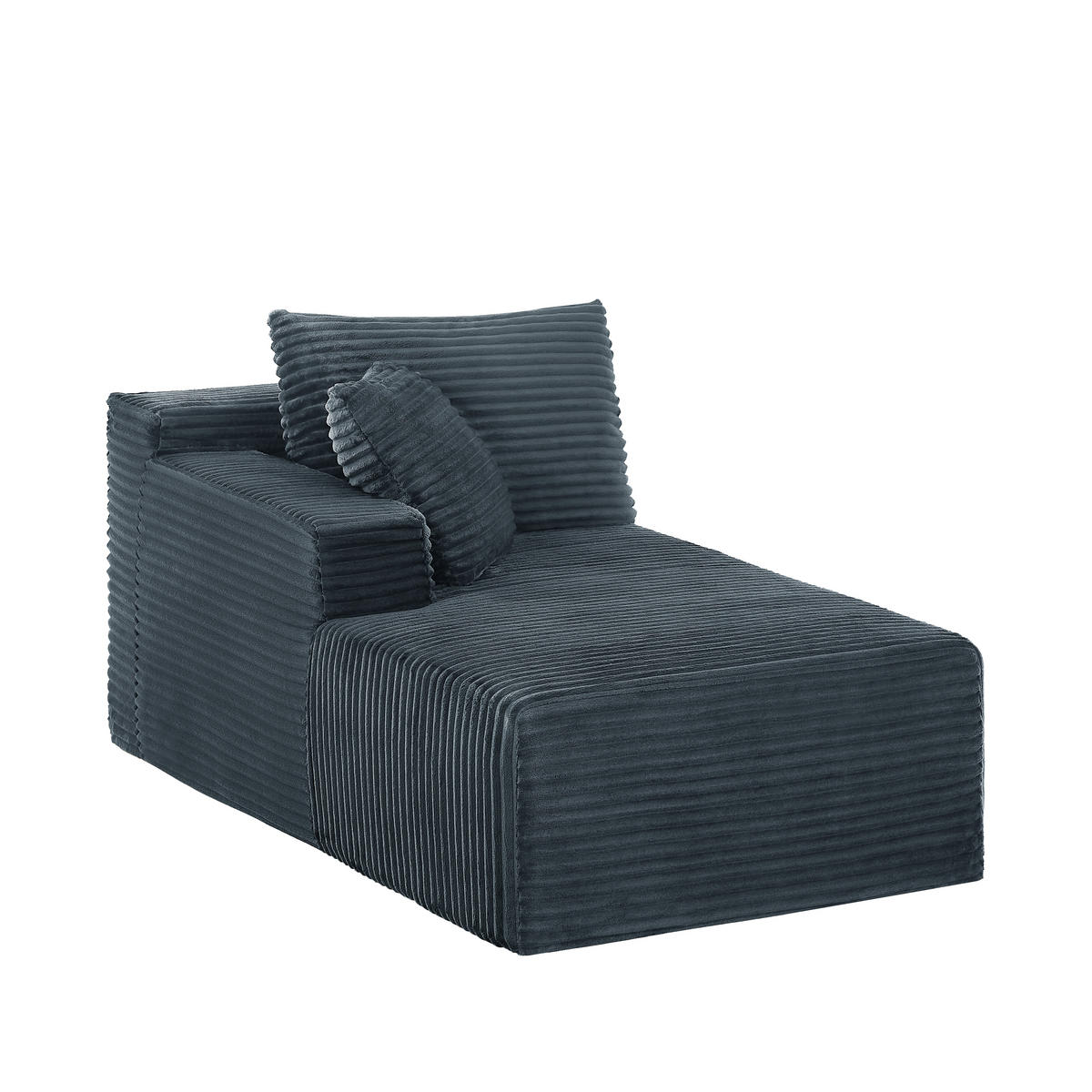 ECKSOFA L-Form mit Memory-Schaum und modularer Gestaltung - Dunkelgrau, Textil (252.5/163cm) - EVRYAE