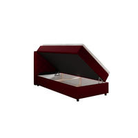 BOXBETT Diamaro 100x200 cm mit Bettkasten und Topper - Rot - Rot, Holz (100/200cm) - Panda Möbel