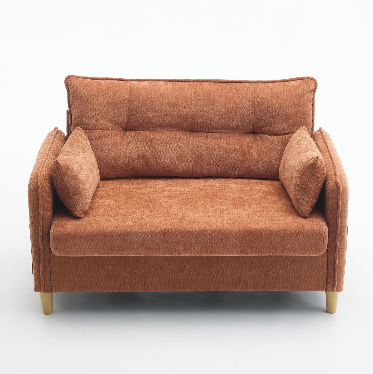 SOFA 2-Sitzer mit Armlehnen 127 cm Brown - Braun, Holzwerkstoff (127/83/75.5cm) - Meubliv
