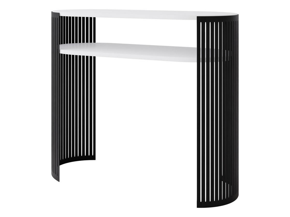 KONSOLENTISCH Fikoli - Schwarz/Weiß, Holzwerkstoff/Metall (30/100/86cm) - MIRJAN24