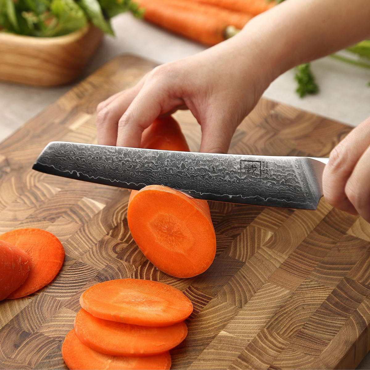 FLEISCHMESSER 20 cm - Ahornfarben, Holz/Metall (34cm) - Zayiko