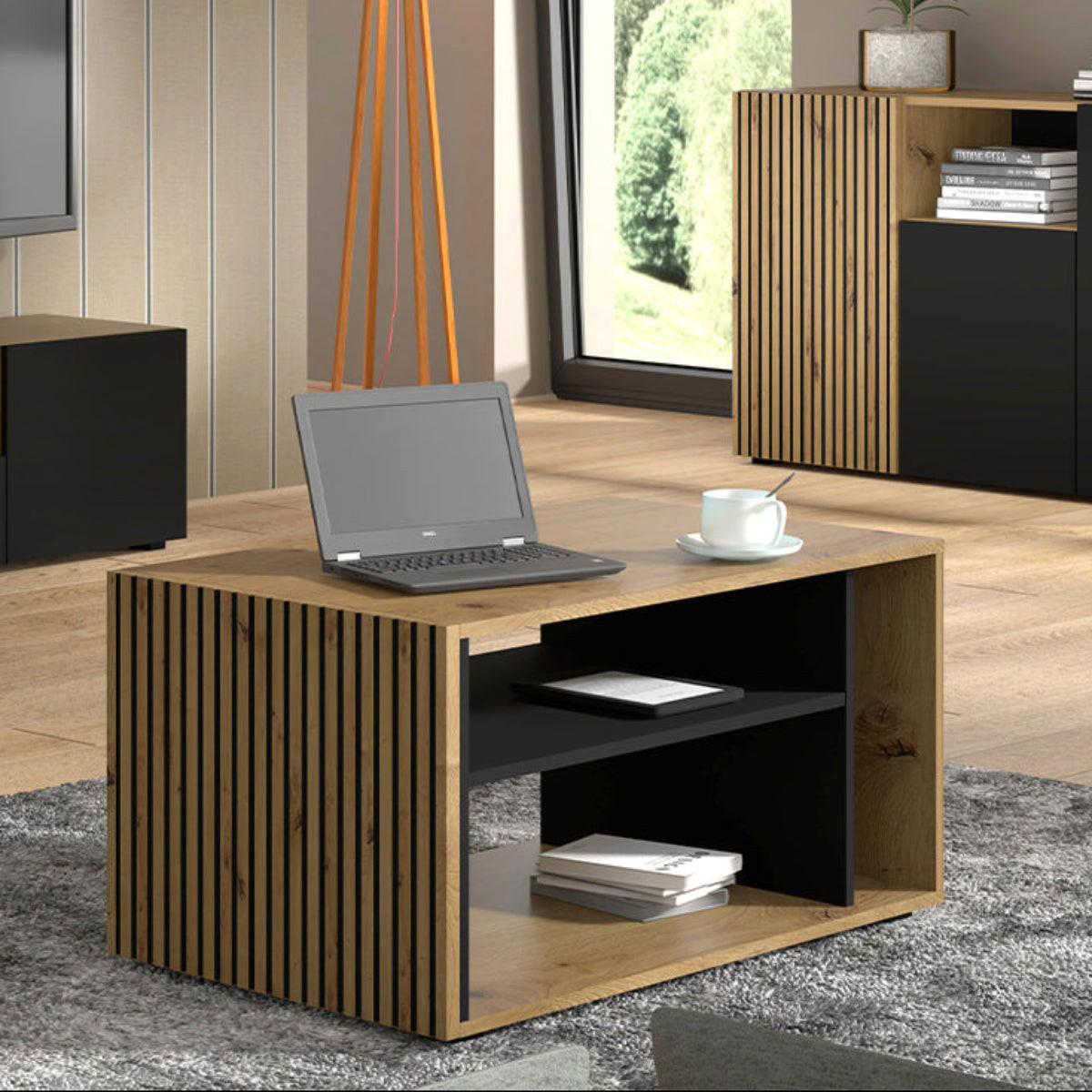 KLUB STOLIĆ Nera Drvo i crno - crna, drvni materijal (55/88/45cm) - Petits-meubles