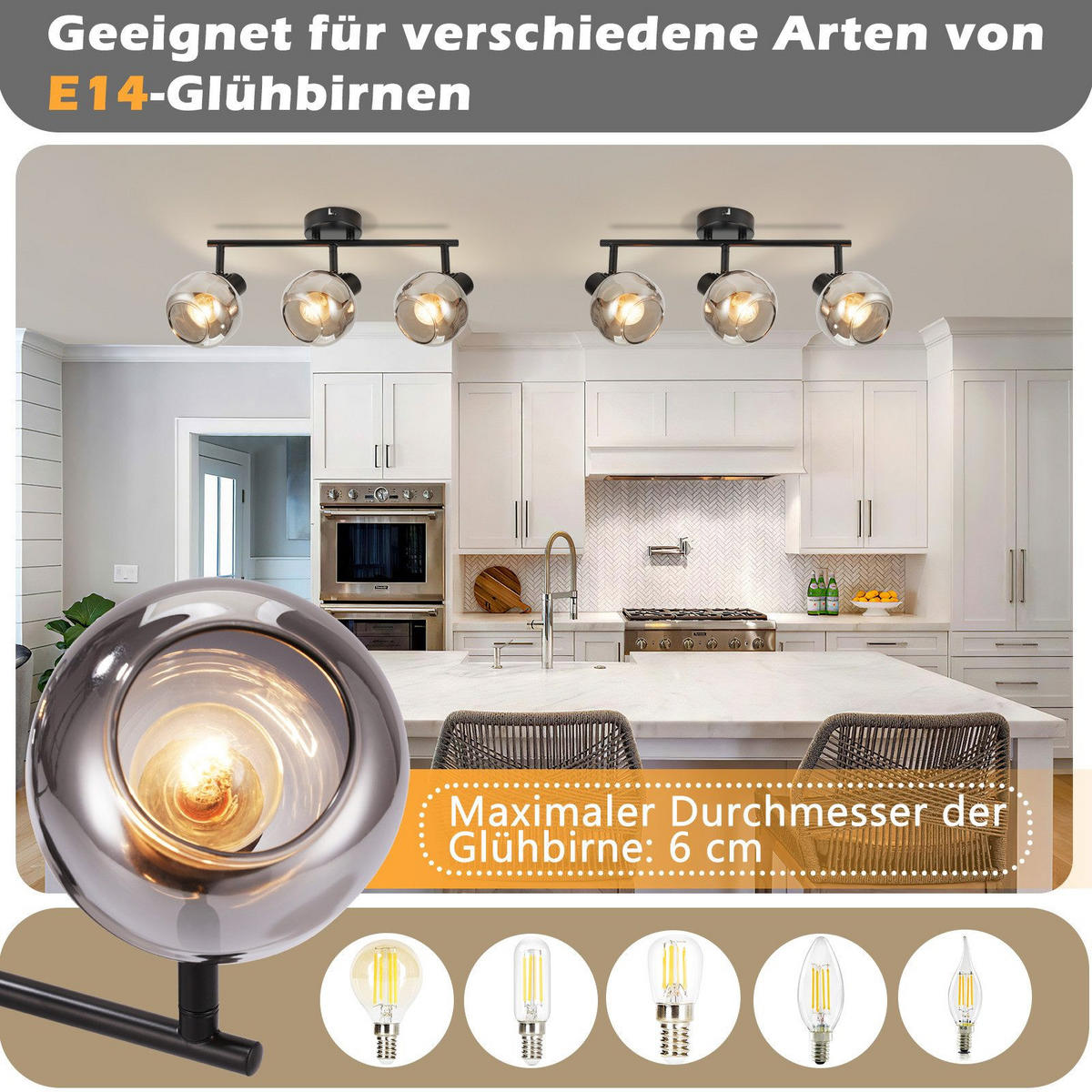 STRAHLER Cottbus 3-flammig 38.5/11/19.5 cm - Schwarz, Metall (38.5/11/19.5cm) - Nettlife