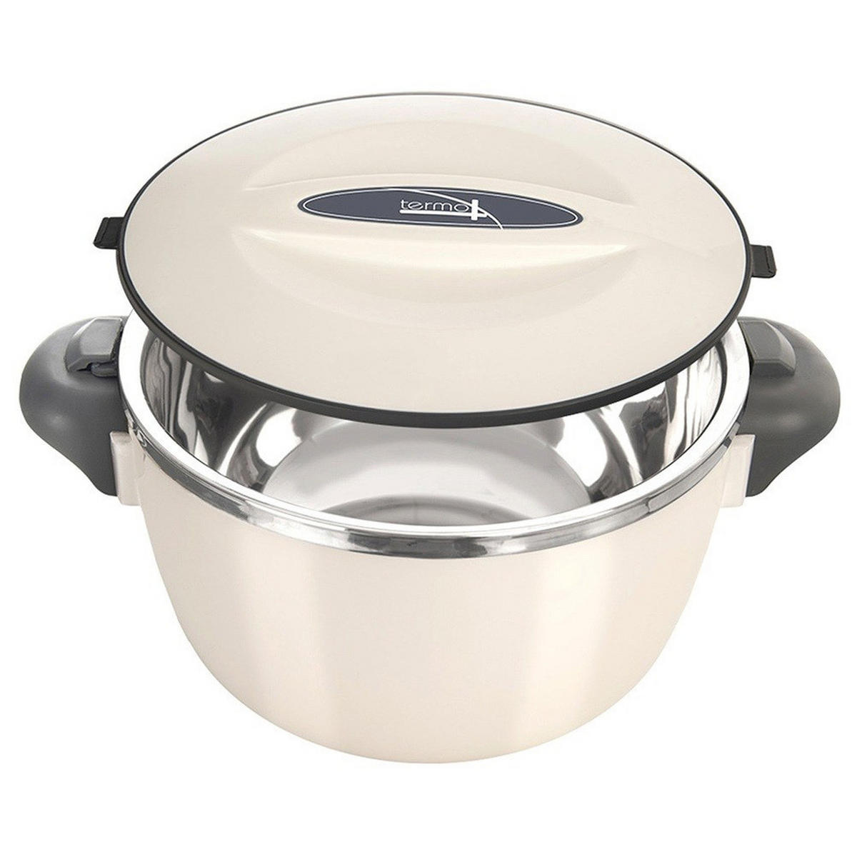 LUNCHTHERMOSKANNE Termo Edelstahl 900 ml - Creme, Kunststoff (22/10.5/18cm) - Orion 