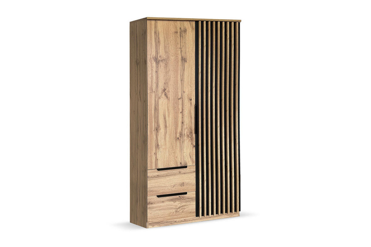 DREHTÜRENSCHRANK ZENO 96/200/58cm 2-türig Eichefarben - Eichefarben, Holzwerkstoff (96/200/58cm) - MASSENO