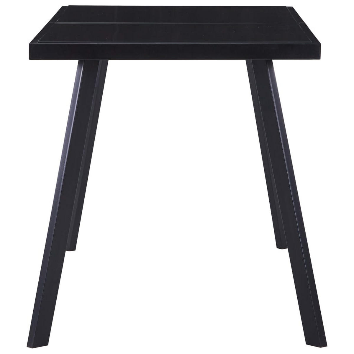 ESSTISCH Schwarz 140 x 70 x 75 cm - Schwarz, Glas (140/70/75cm) - furnicato