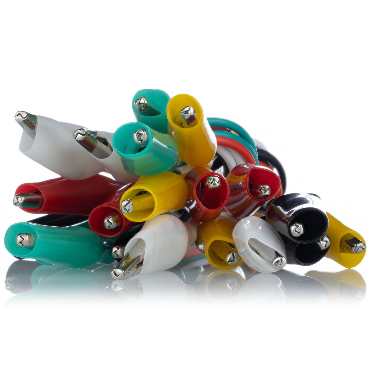 MESSKABEL Universal 10er-Set, 50 cm, beidseitig mit Krokodilklemmen 27 mm - Multicolor, Kunststoff/Metall (10/10/10cm)