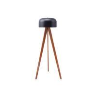 STEHLAMPE - 42 cm x 42 cm - holz - schwarz, naturfarben dunkel Pavico - Schwarz/Naturfarben, Holz (42/42/145cm) - Vente-Unique