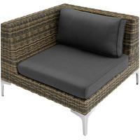 GARTEN-LOUNGE-SET Villanova,89 x 89 x 72 cm,anthrazit-meliert - Anthrazit, Kunststoff - tectake