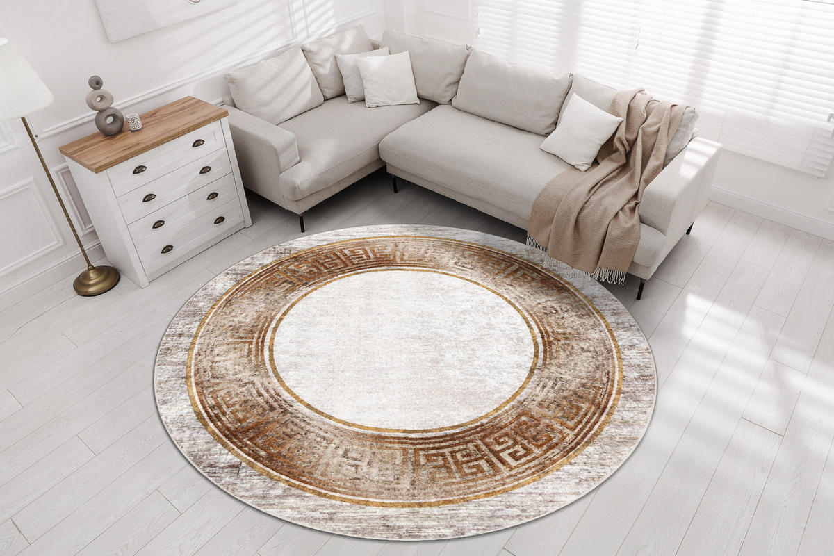 TEPPICH Miro 200 cm - Beige, Textil (200/200cm) - rugsX