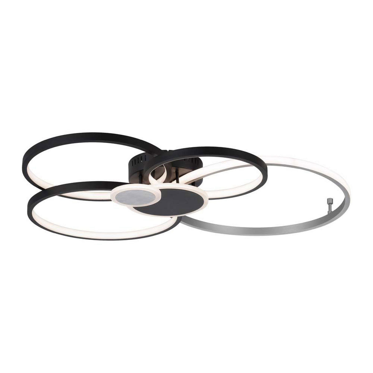 LED DECKENLEUCHTE Ring Design Schwarz - Schwarz, Metall (85/67/11.3cm)