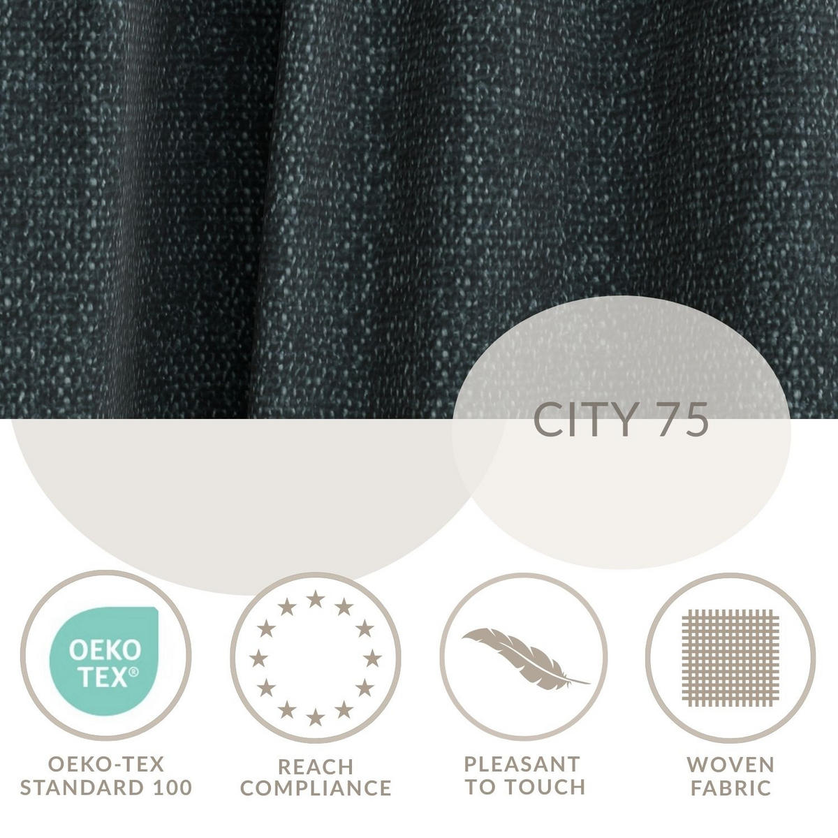 ROZKLÁDACÍ POHOVKA Milos, textil, tmavě modrý - černá/tyrkysová, dřevo/kompozitní dřevo (255/70/105cm) - Maison de Reve