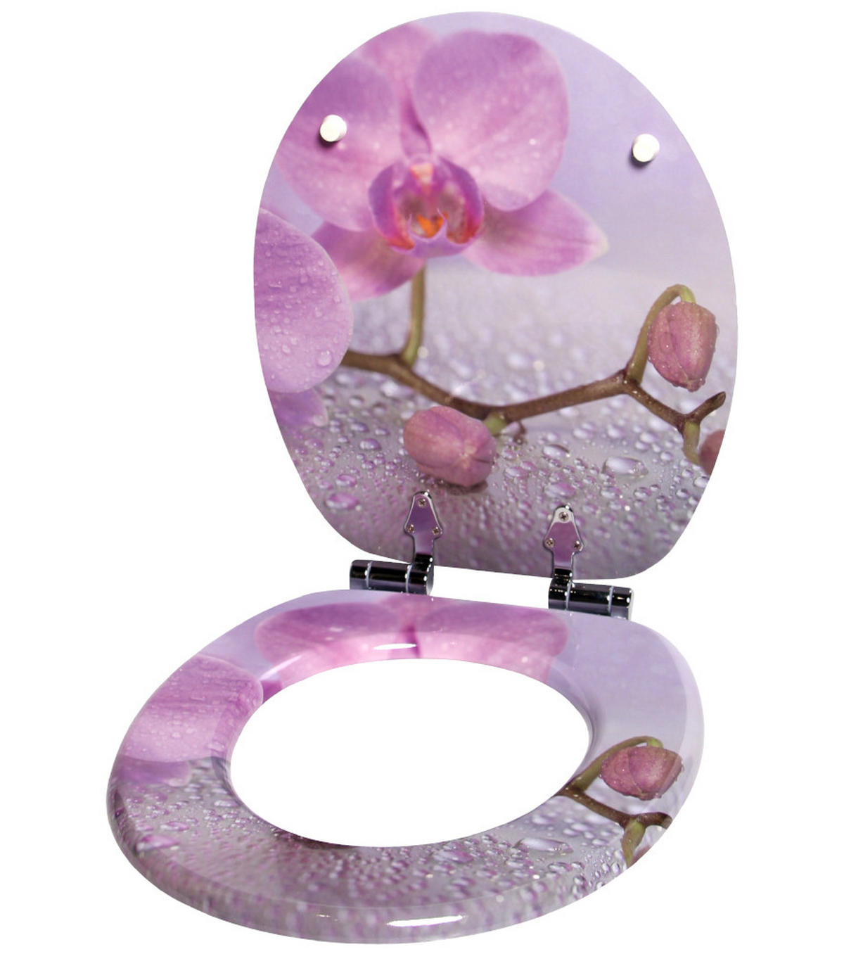 WC-SITZ Blooming - Hellrosa, Holzwerkstoff (38/6/47cm) - Sanilo