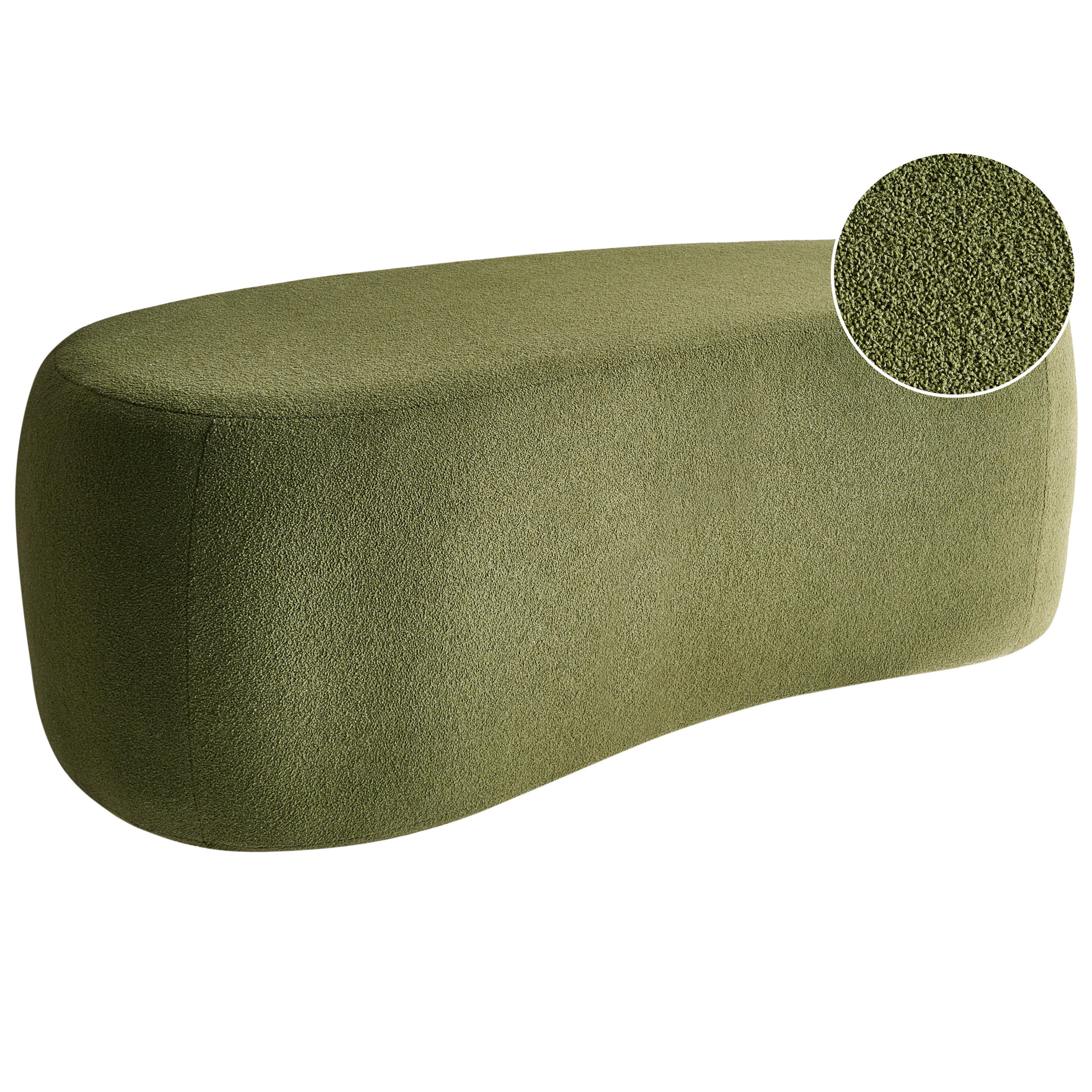 POUF Grün Bayard - Grün, Textil (115/43/56cm) - Beliani