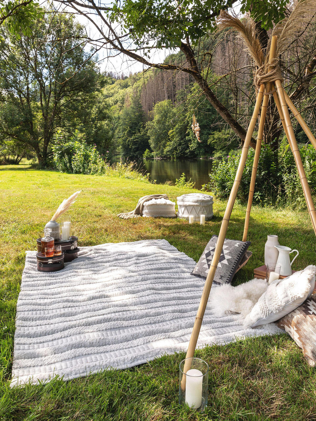 TEPPICH aus recyceltem Material Toni Ivory 120x170 cm - Creme, Textil (120/170cm) - benuta Pure