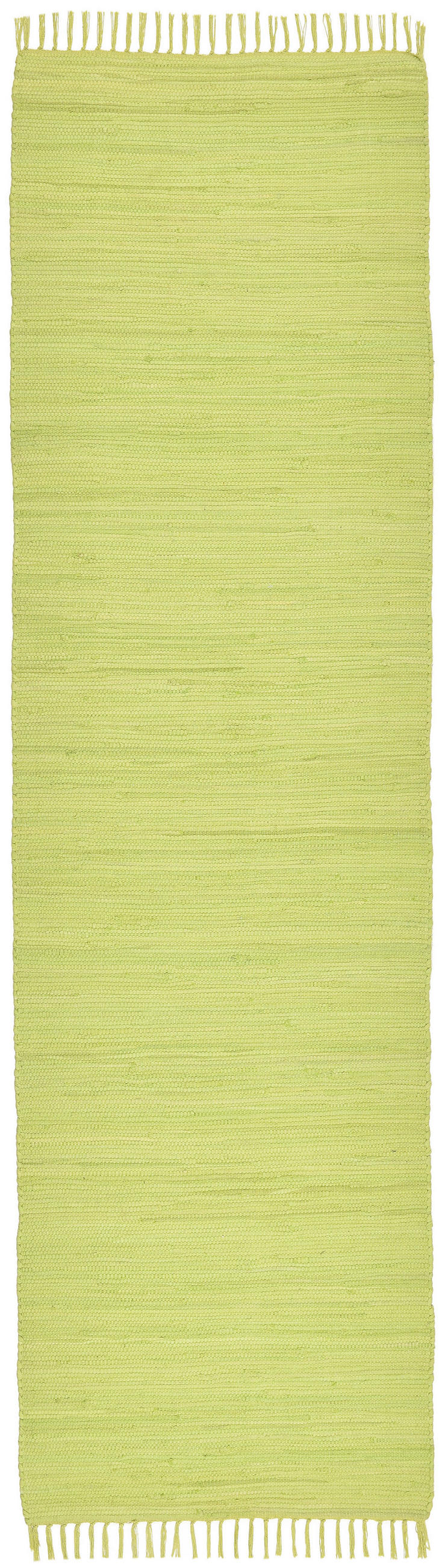 Rug and Roll Fleckerlteppich Limette 70x250 cm